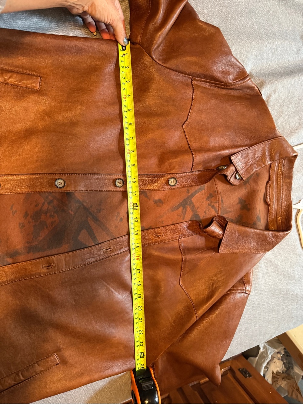 Scully Men’s Tan Leather Jacket - Picture 7 of 8